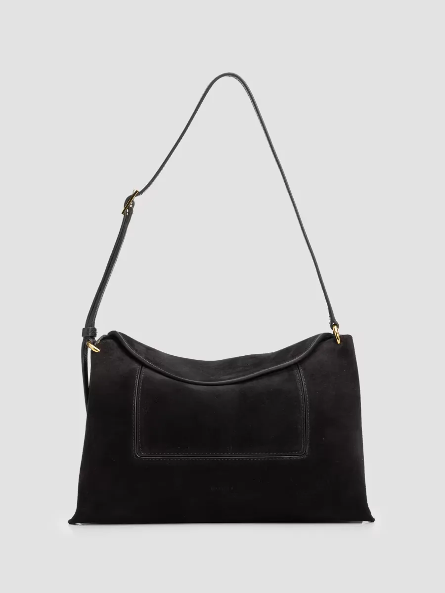 Penelope Slouch Suede Shoulder Bag