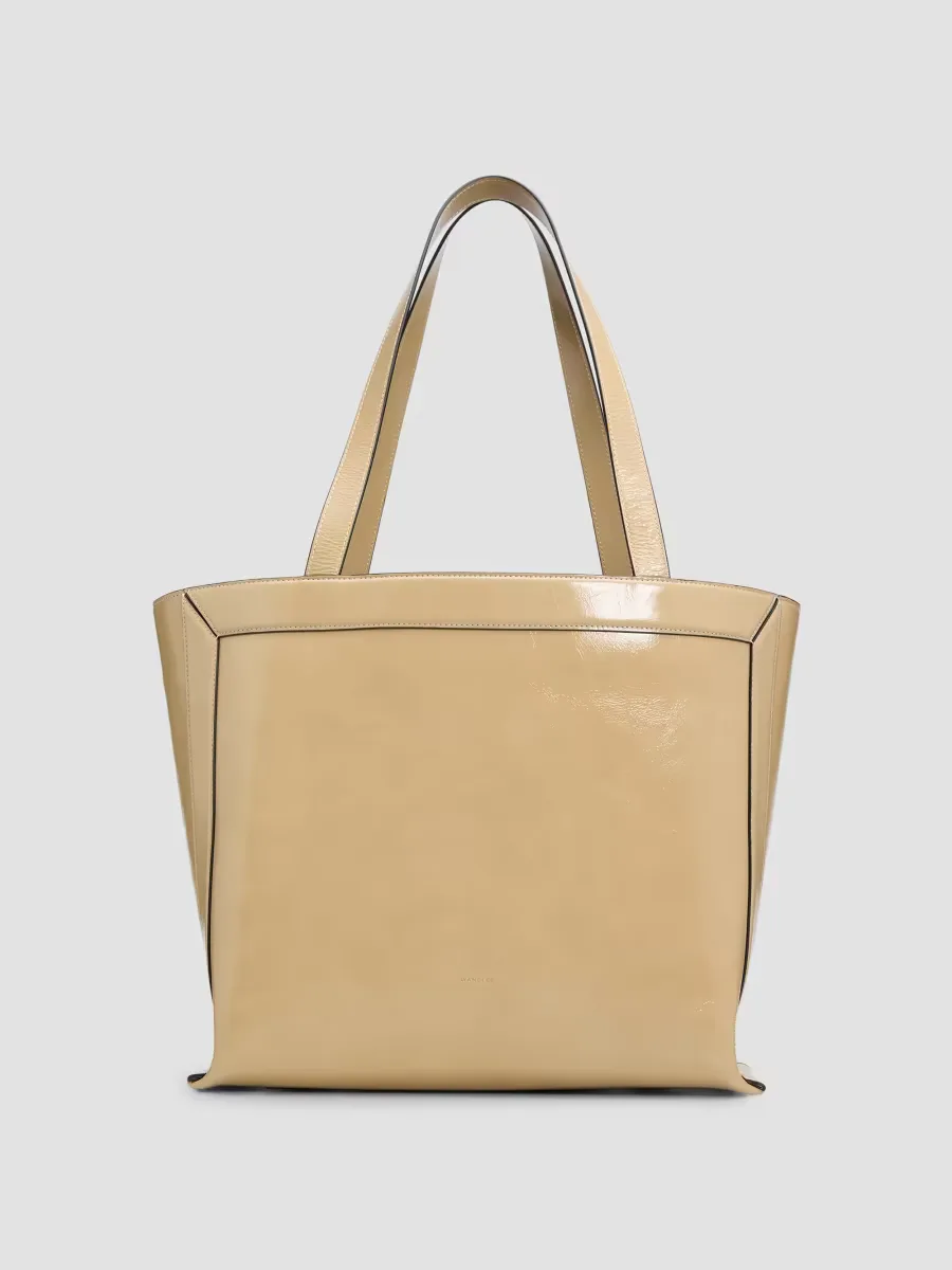 Ida High-Gloss Leather Tote Bag by Wandler