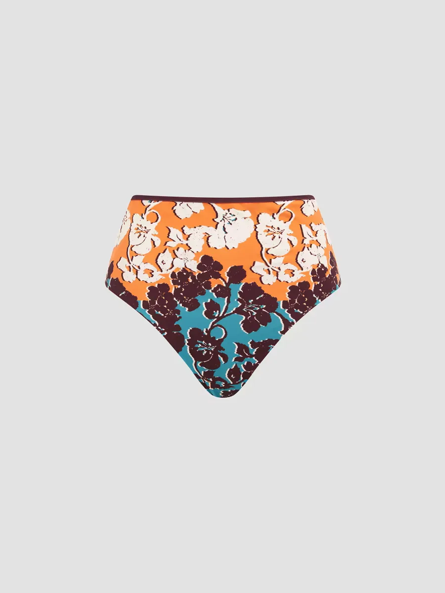Splice Floral High-Rise Bikini Bottom