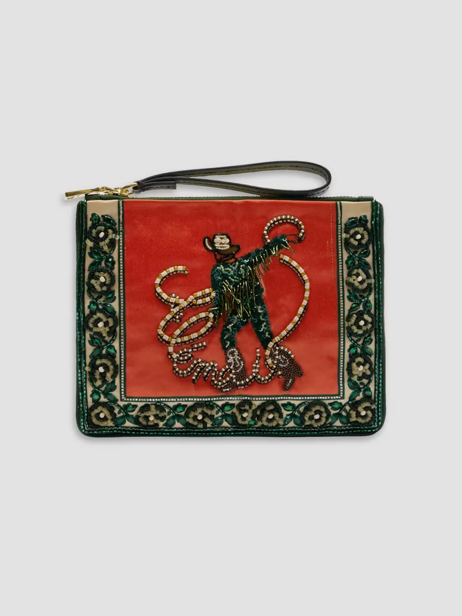 Ace Cowboy Embellished Clutch by ALMAIS