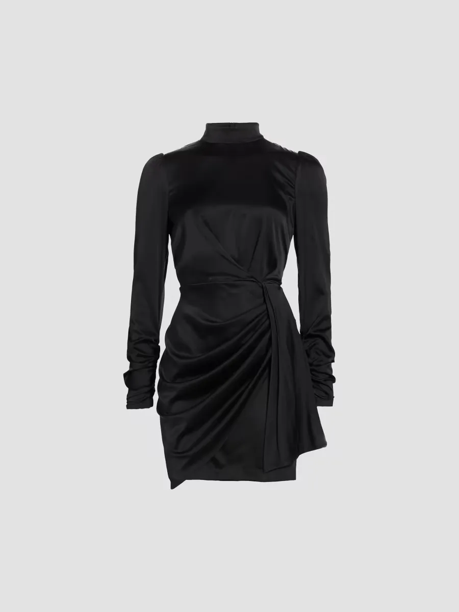 Draped Silk Minidress