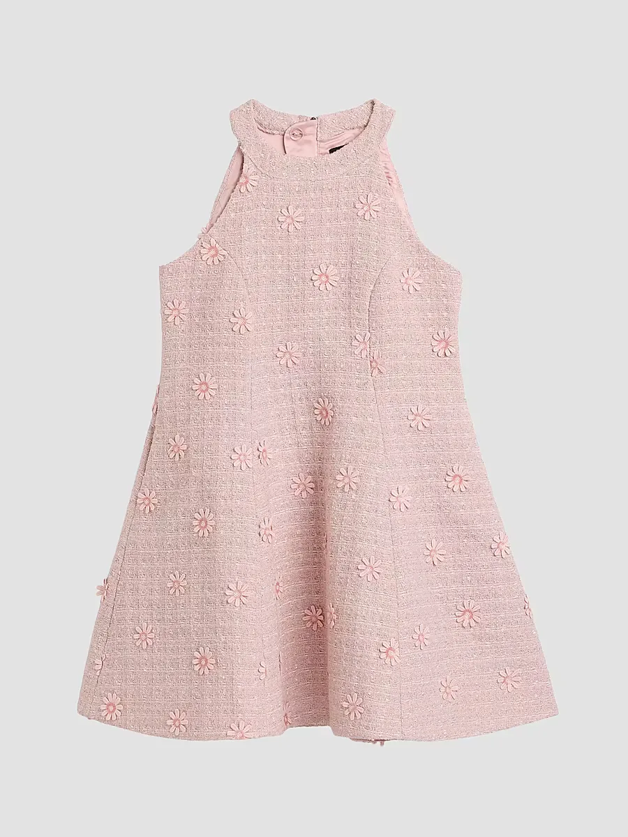Esra Daisy Flower Boucle Dress by Bardot