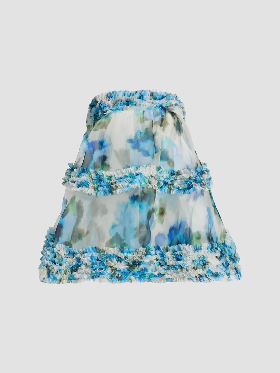 Alchemy Ruffle Floral Strapless Minidress