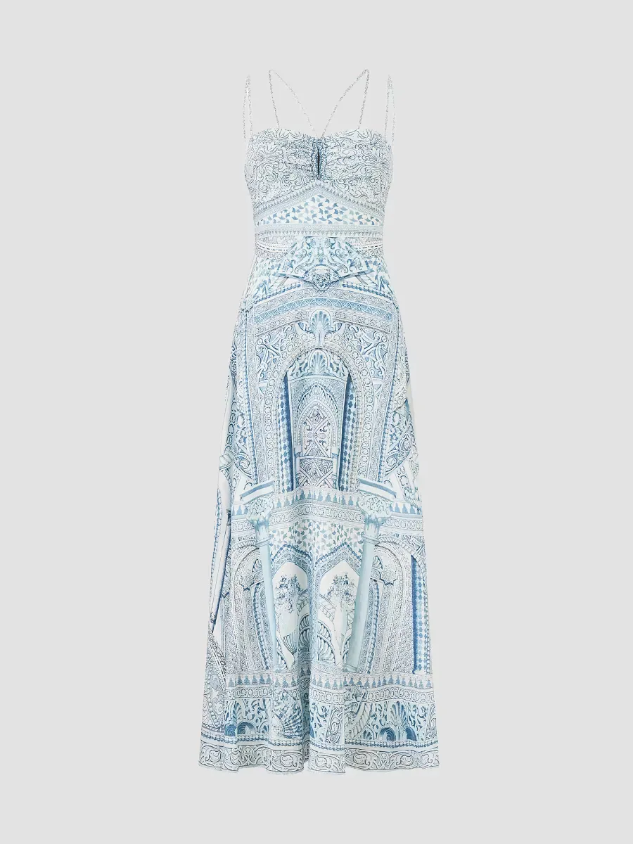 The Hum of the Alhambra Strap Detail Midi-Dress