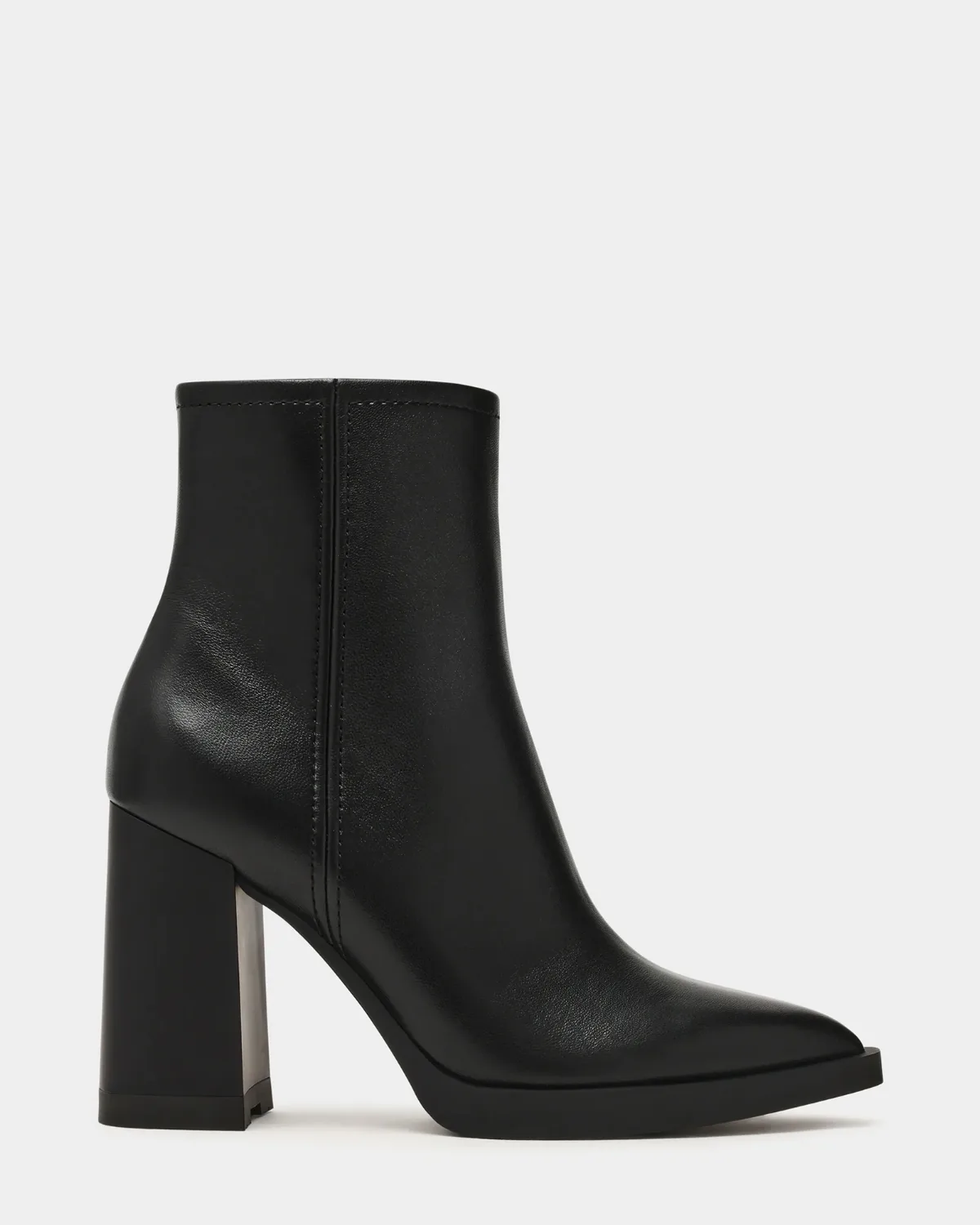 Harden Block Heel Leather Booties by Steve Madden