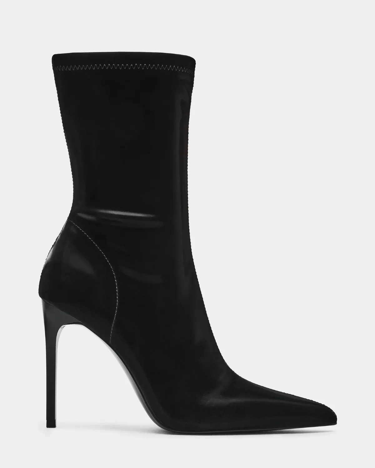 Mackena Ankle Leather/Satin Booties by Steve Madden