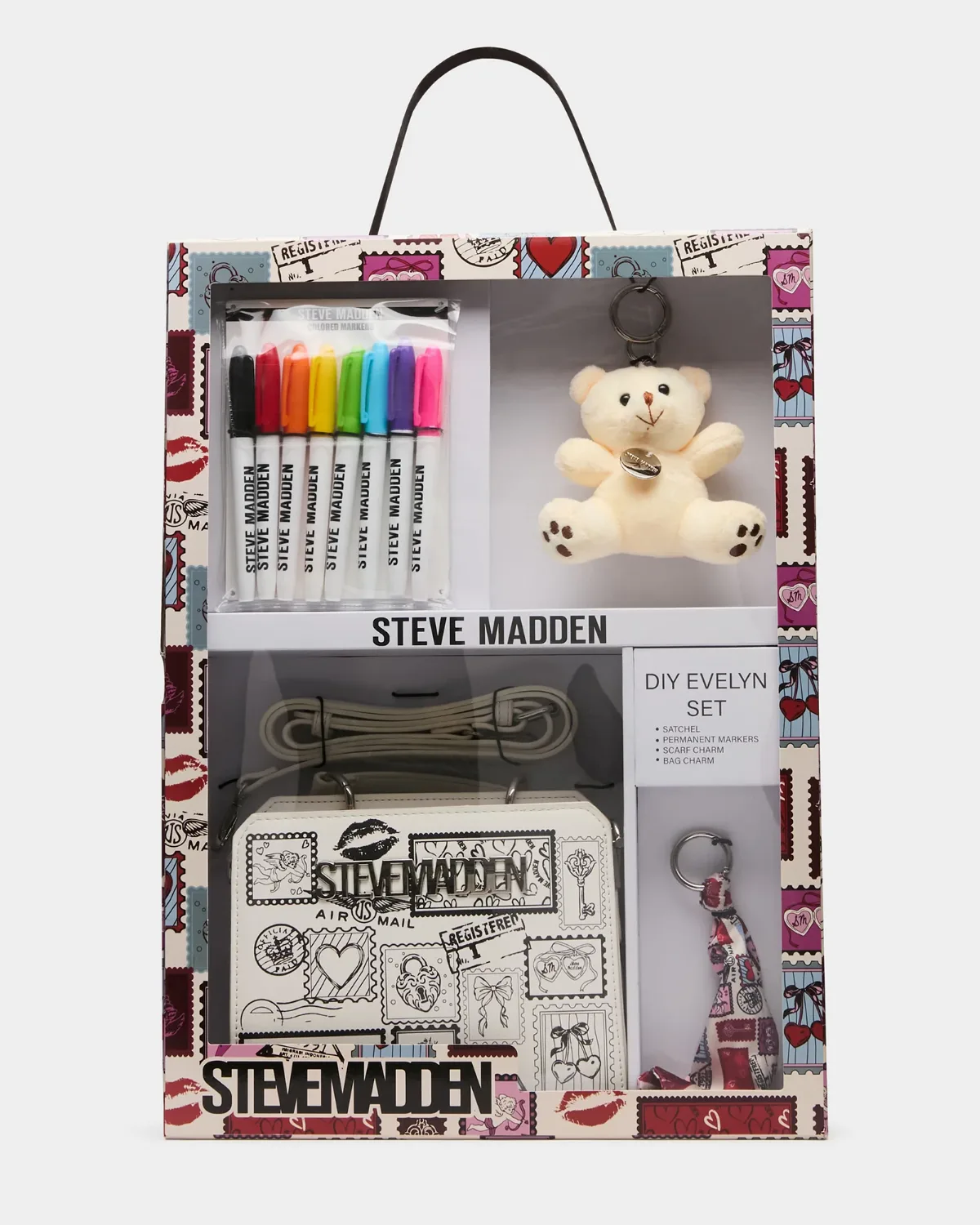 Evelyn Stamp Bag Gift Set Synthetic by Steve Madden