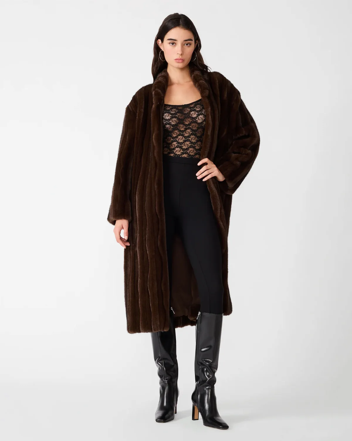 Peclair Coat Faux Fur Jackets & Coats - Polyester by Steve Madden
