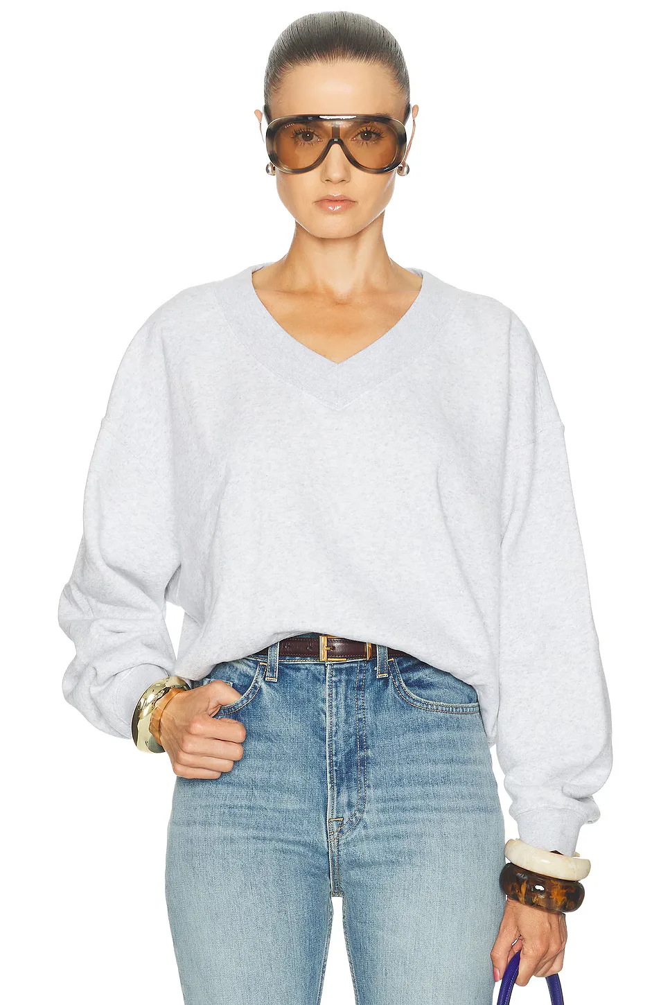 Baptown V-Neck Sweatshirt by American Vintage