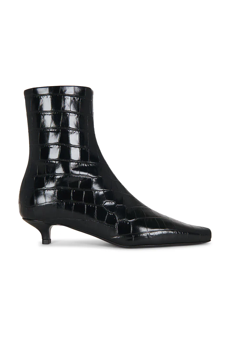 Slim Croco Embossed Ankle Boot by Totême