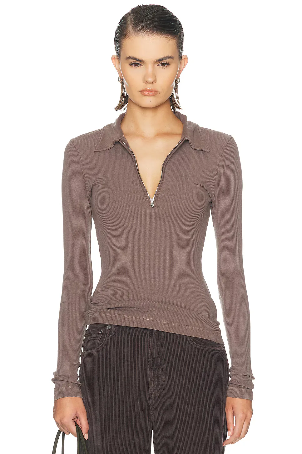 Amica Zip Polo Shirt by AGOLDE