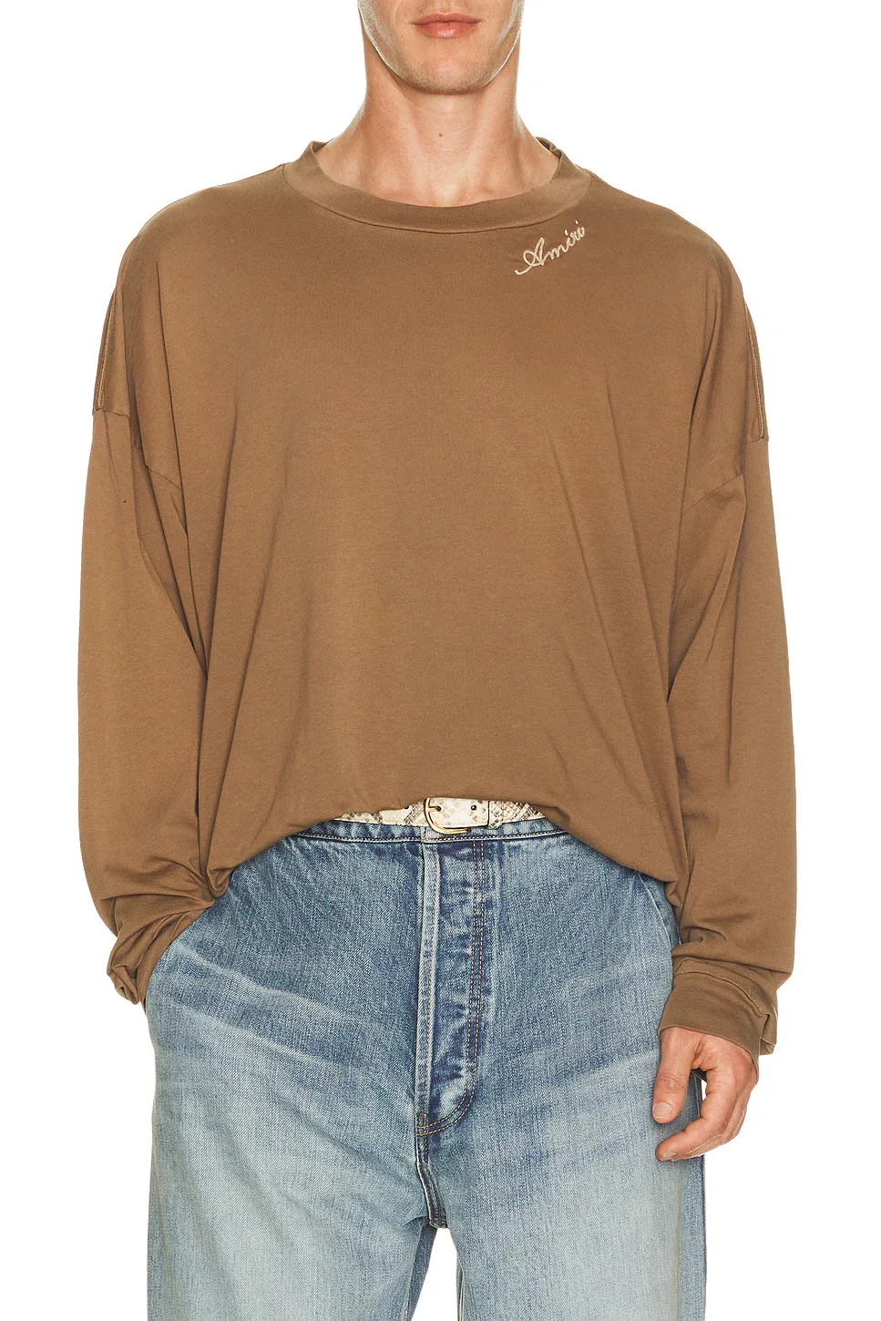Script Long Sleeve Tee by AMIRI