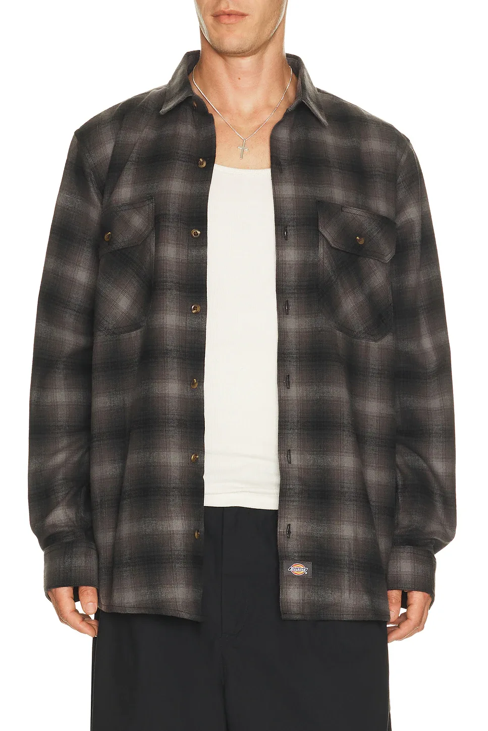 Long Sleeve Flannel Work Shirt by Dickies
