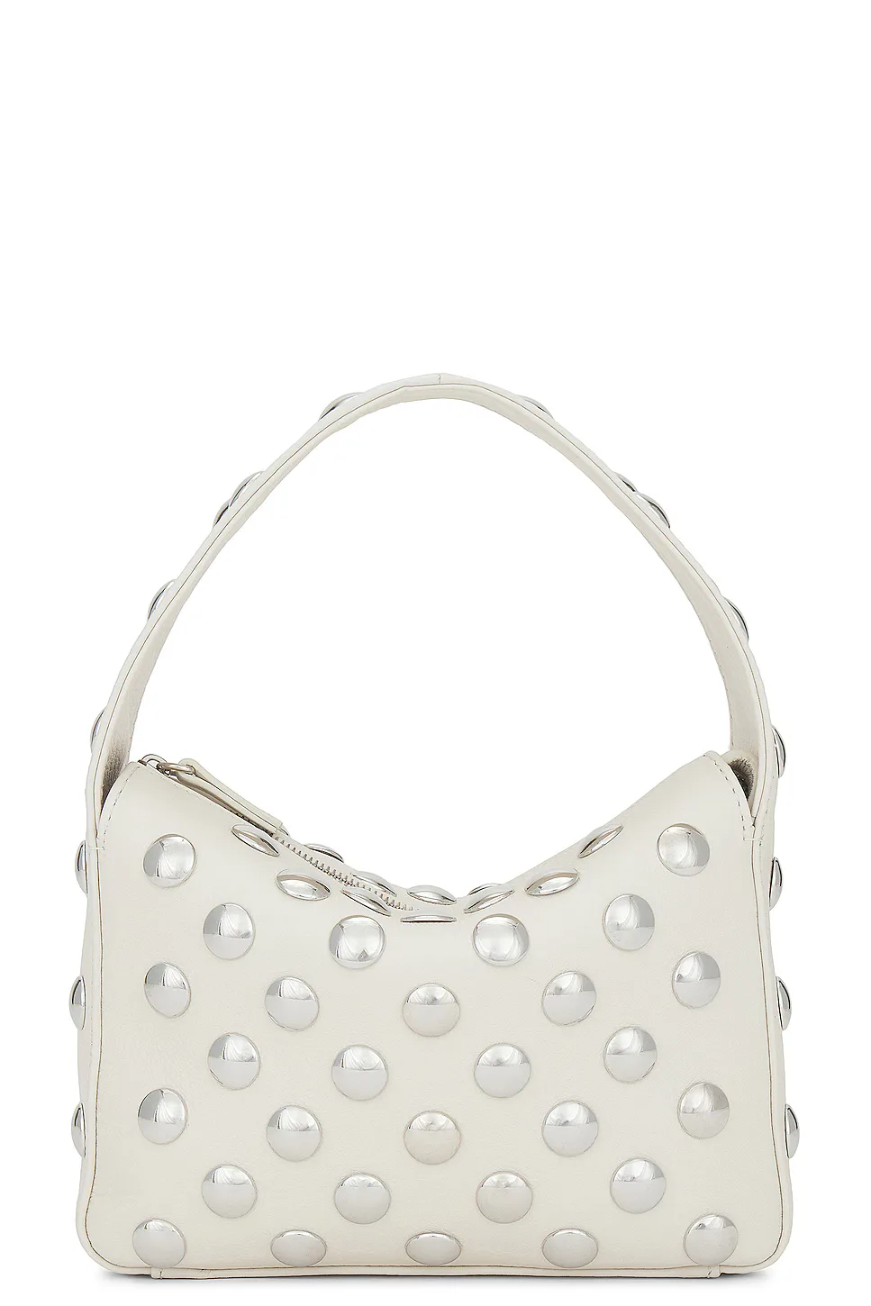 Elena Small Silver Stud Shoulder Bag by Khaite