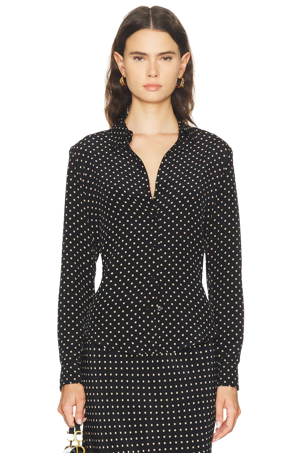 Fitted Silk Button Up Top by Sprwmn