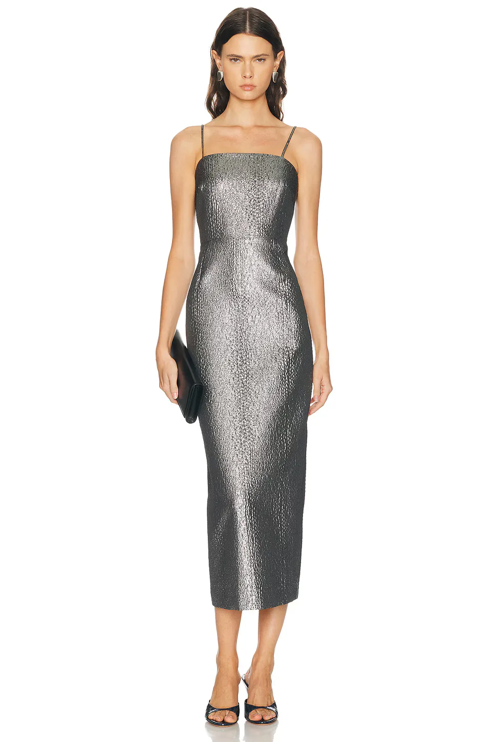 Verdelle Metallic Midi Dress by Simonmiller
