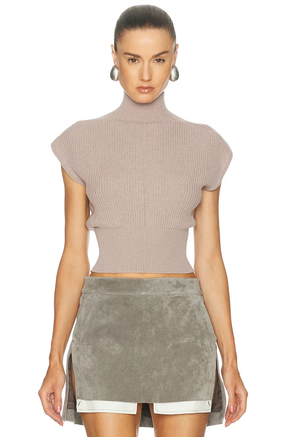 Short Sleeve Turtleneck Sweater by Rick Owens
