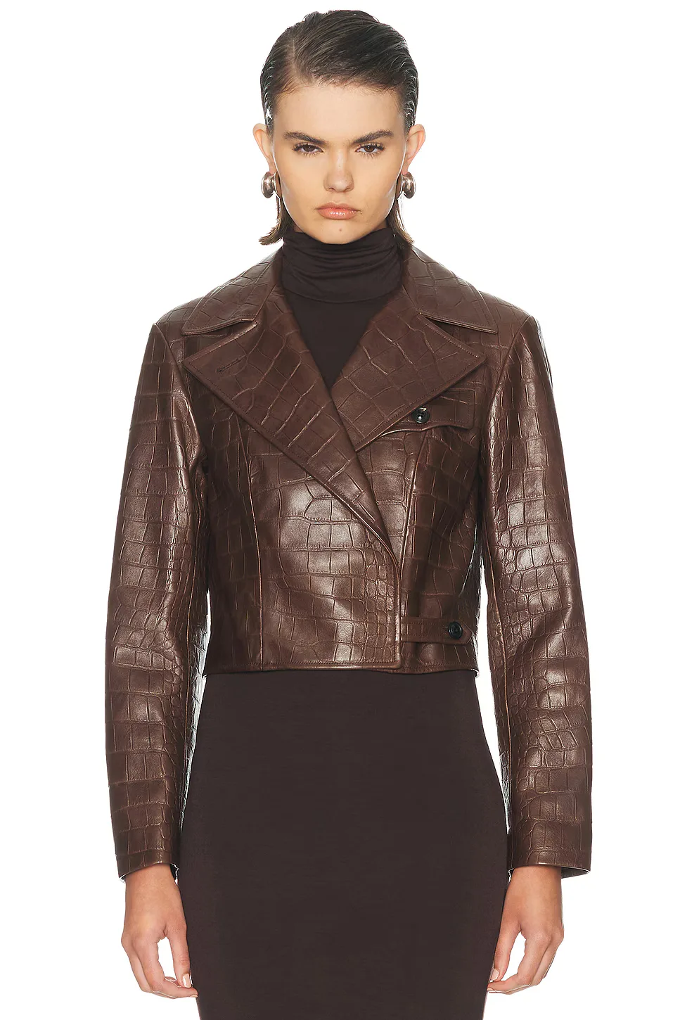 Collection Printed Leather Jaxson Lined Moto Jacket