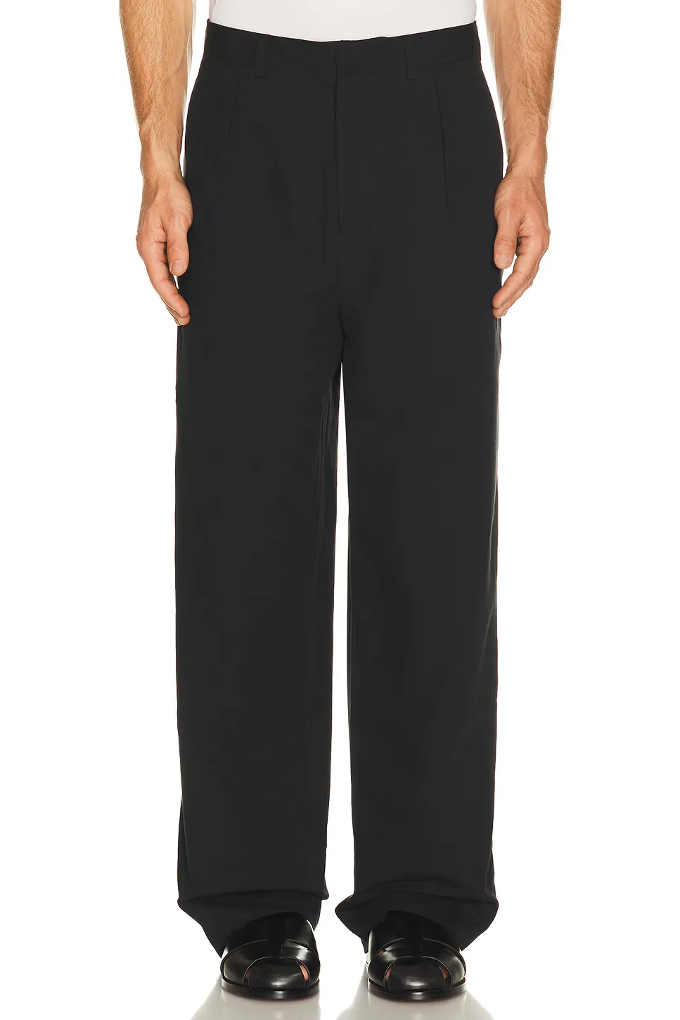 Wide Pleated Trousers by Palmes