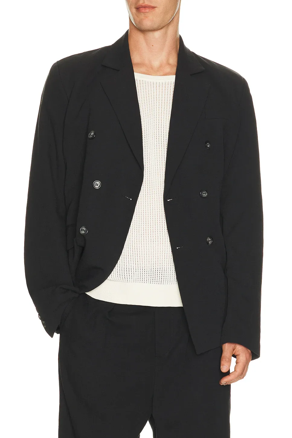 Double Breasted Wool Blazer