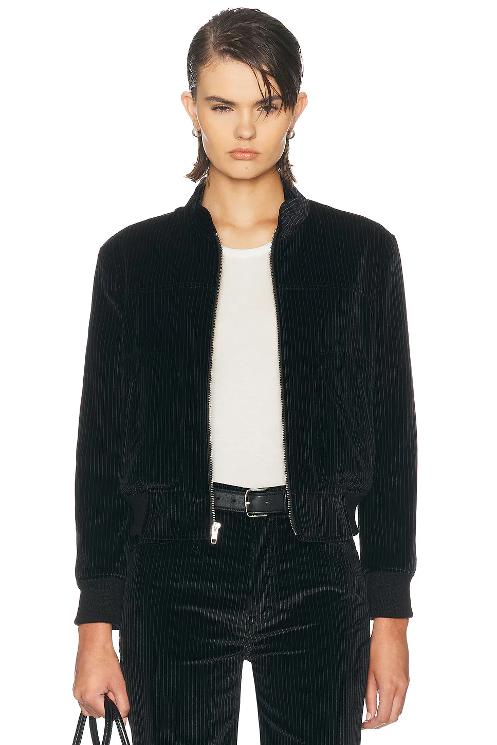 Shrunken Jacket with Stand Collar by R13