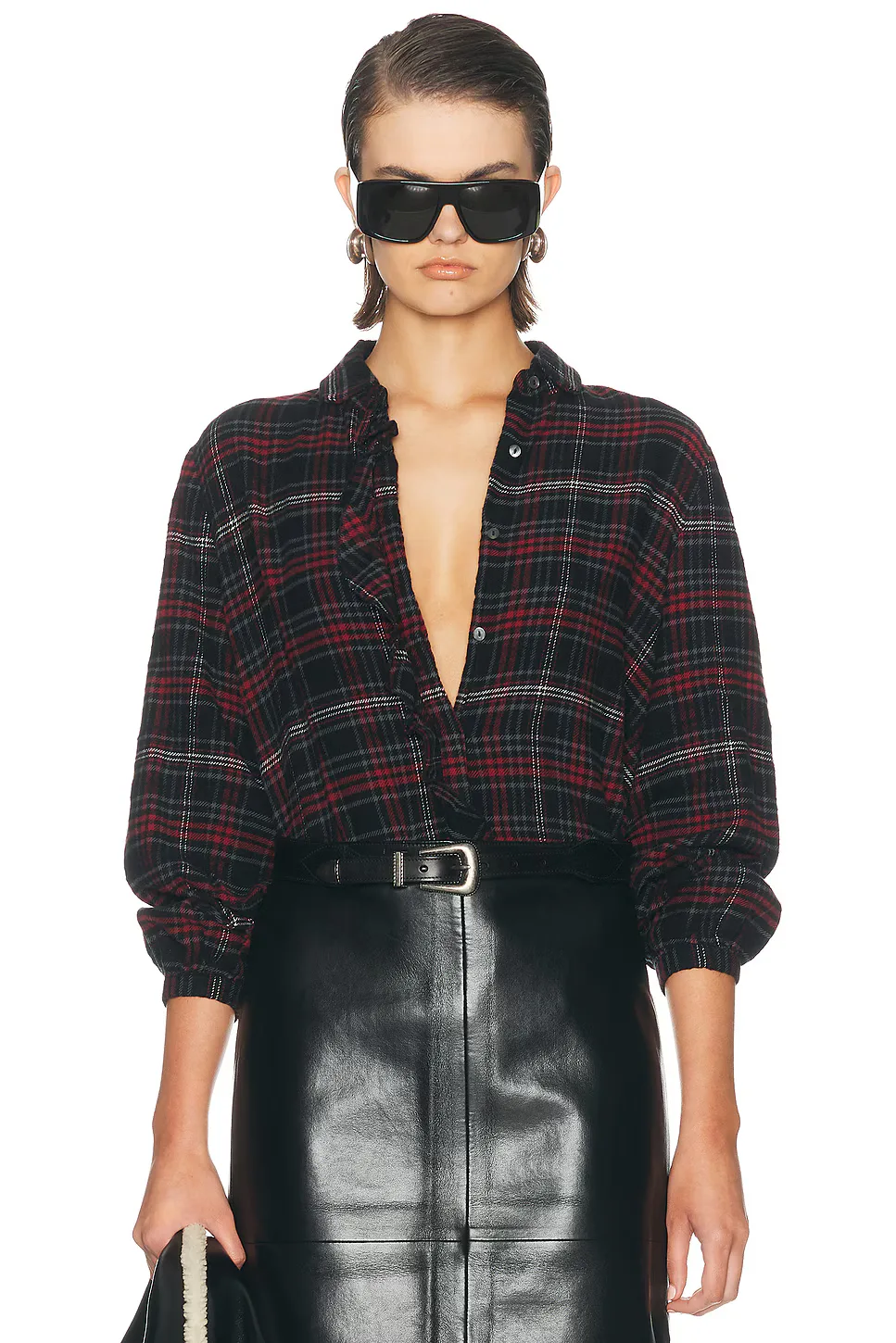 Shrunken Ruffle Shirt by R13