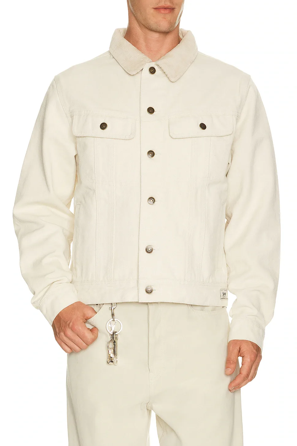 Cotton Canvas Trucker Jacket by Schott