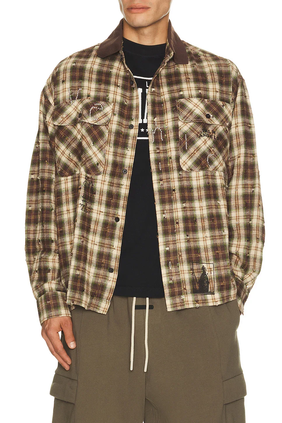 Surfer Dream Check Loose Shirt by Palm Angels