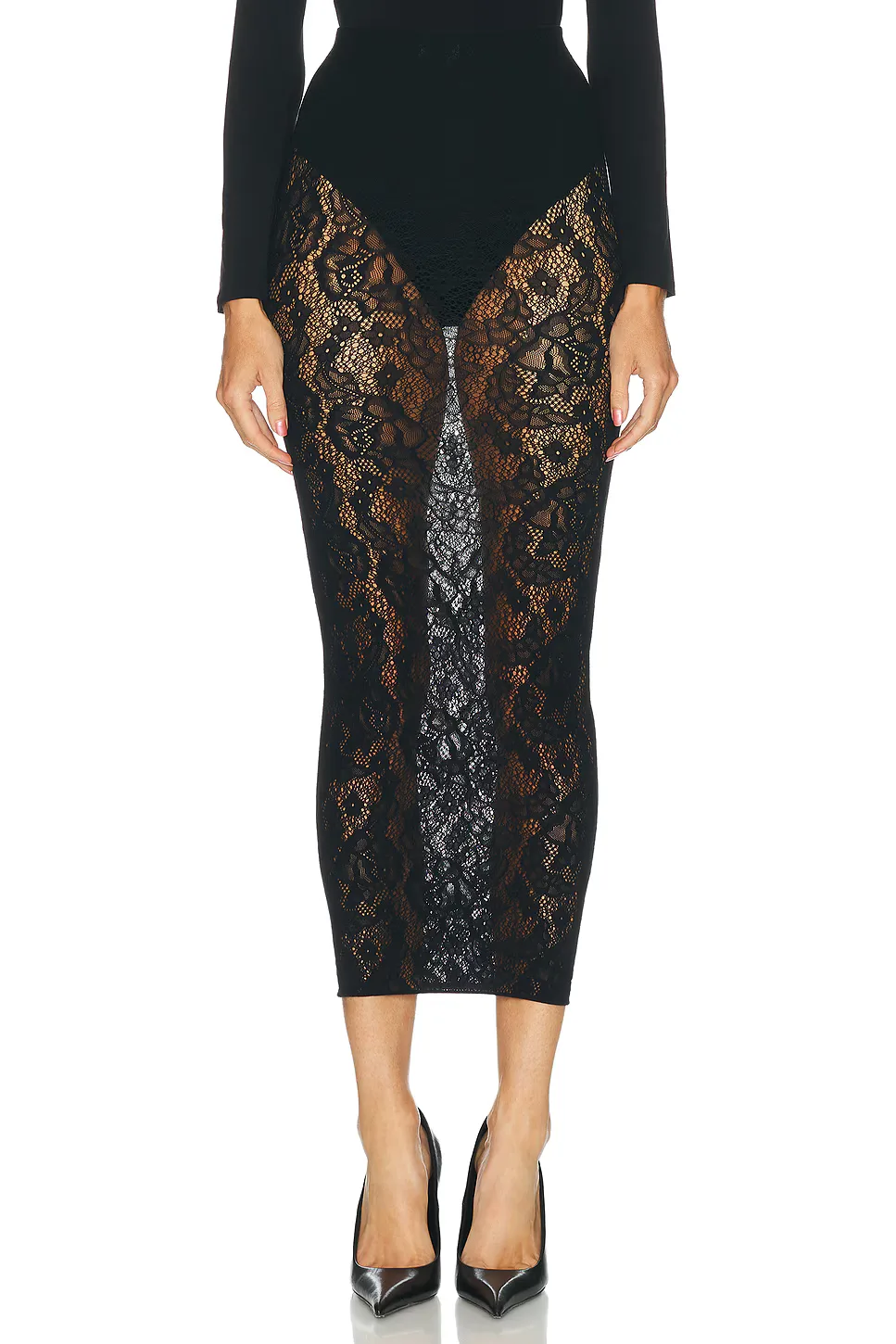 Infinite Rose Net Skirt by Wolford