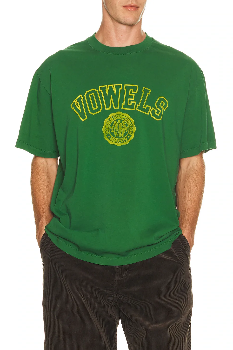 Faded Collegiate Tee by Vowels