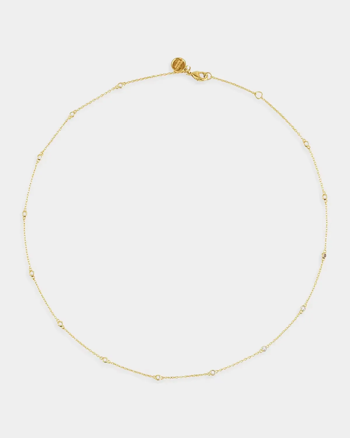 18K-Gold-Plated & Cubic Zirconia Chain Necklace