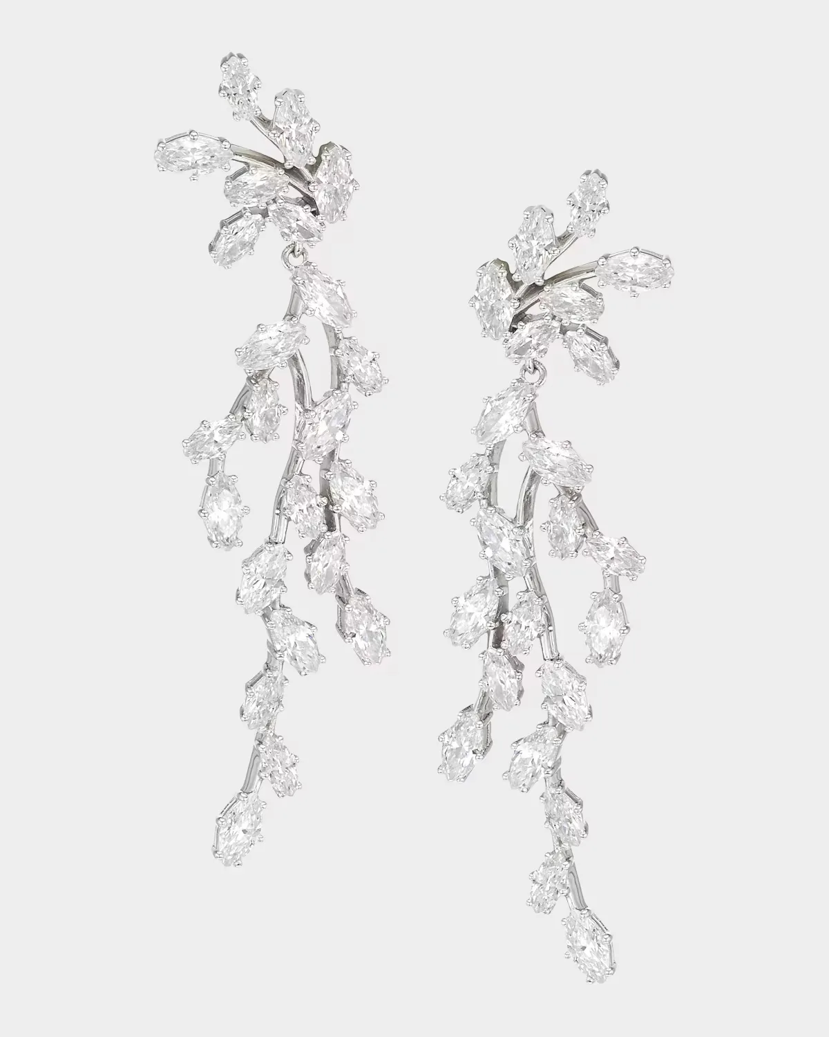 Vow Sterling Silver & Cubic Zirconia Drop Earrings by Nadri