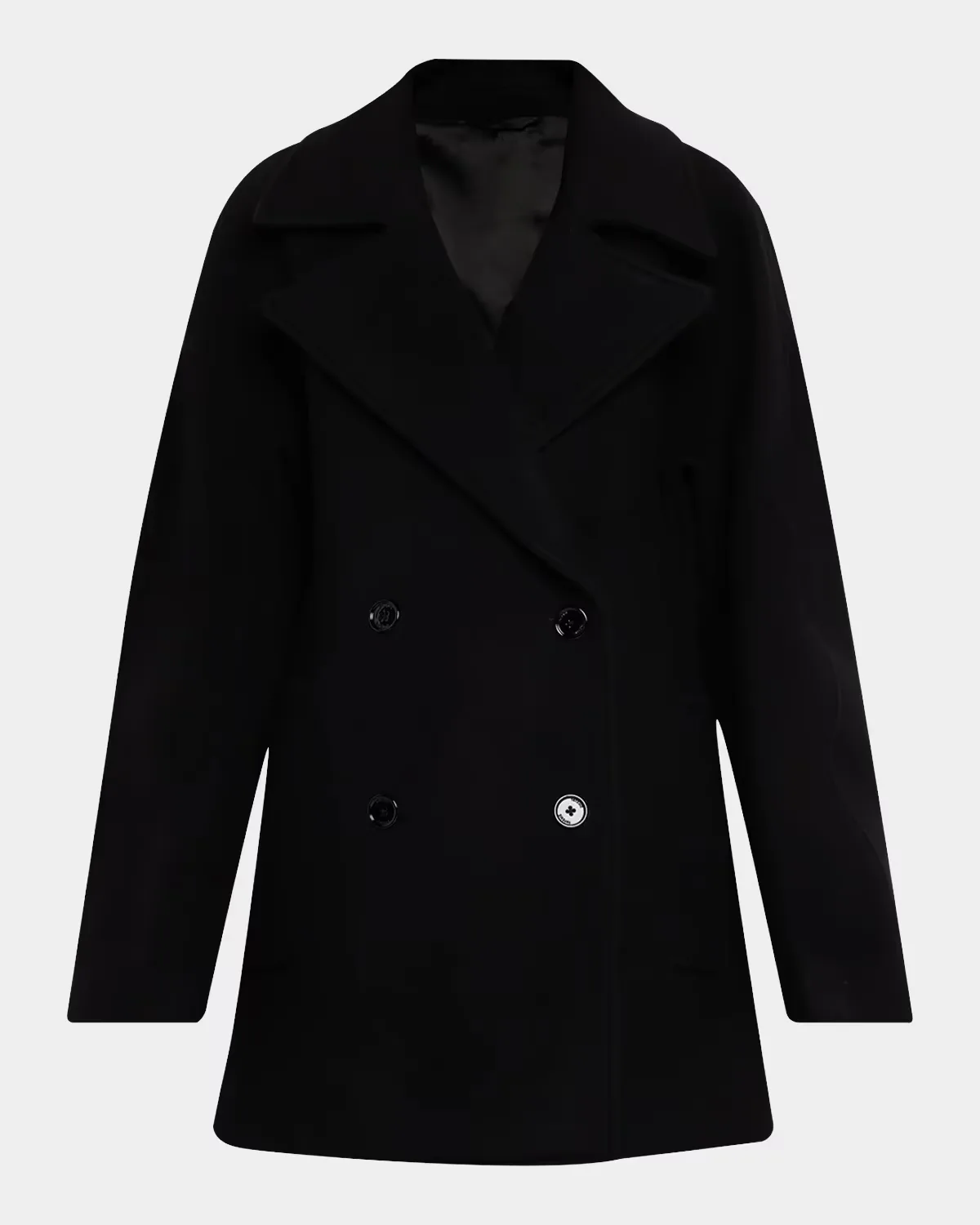 Rounded Double-Breasted Peacoat by Totême