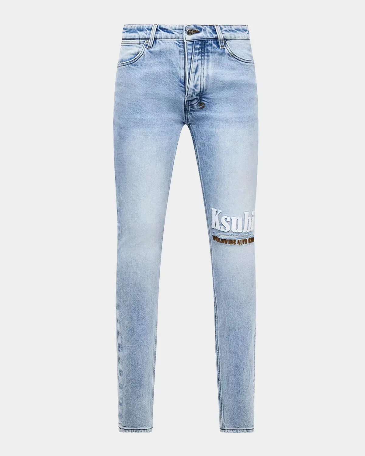 Van Winkle Kristal Logo Skinny Jeans - DENIM by Ksubi