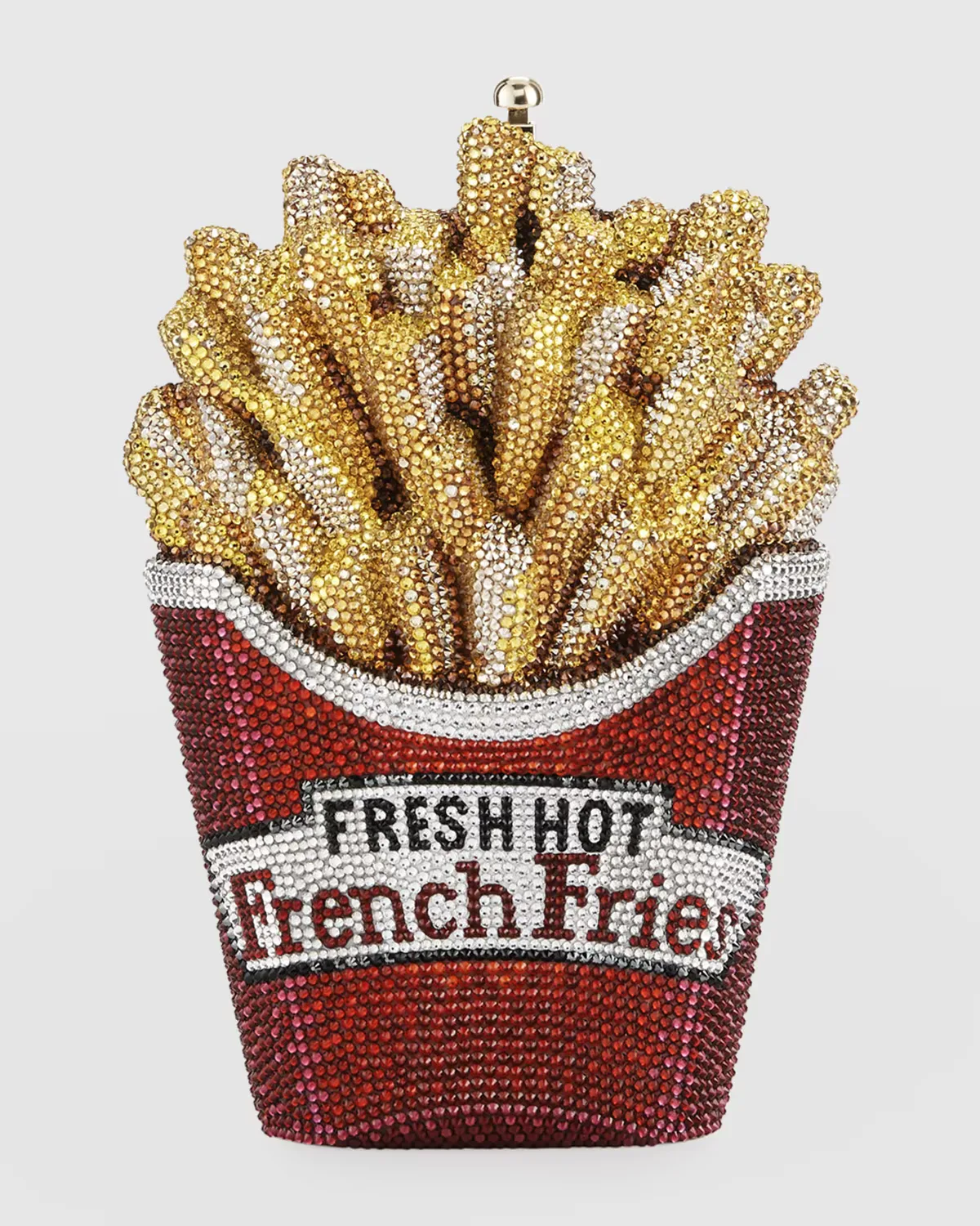 Fresh Hot French Fries Crystal Minaudiere Clutch Bag by Judith Leiber
