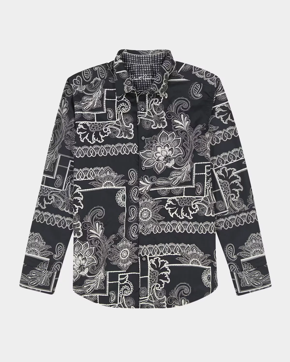 Arden Floral Embroidered Stretch Sport Shirt