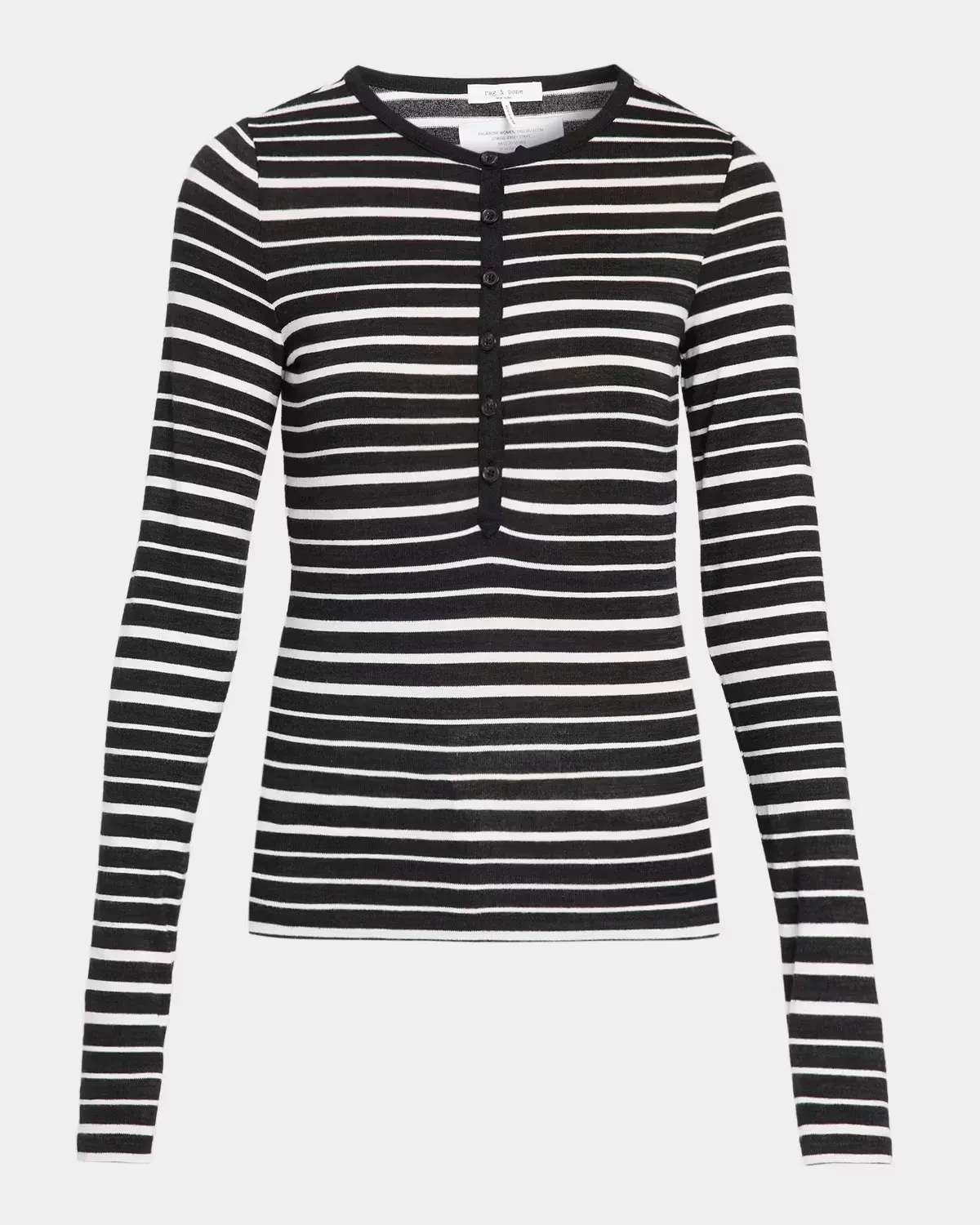The Knit Striped Henley by rag & bone