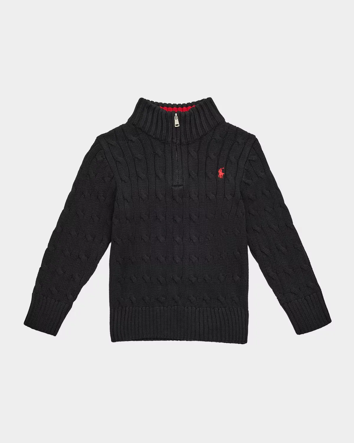 Cable-Knit Quarter-Zip Cotton Sweater by Polo Ralph Lauren