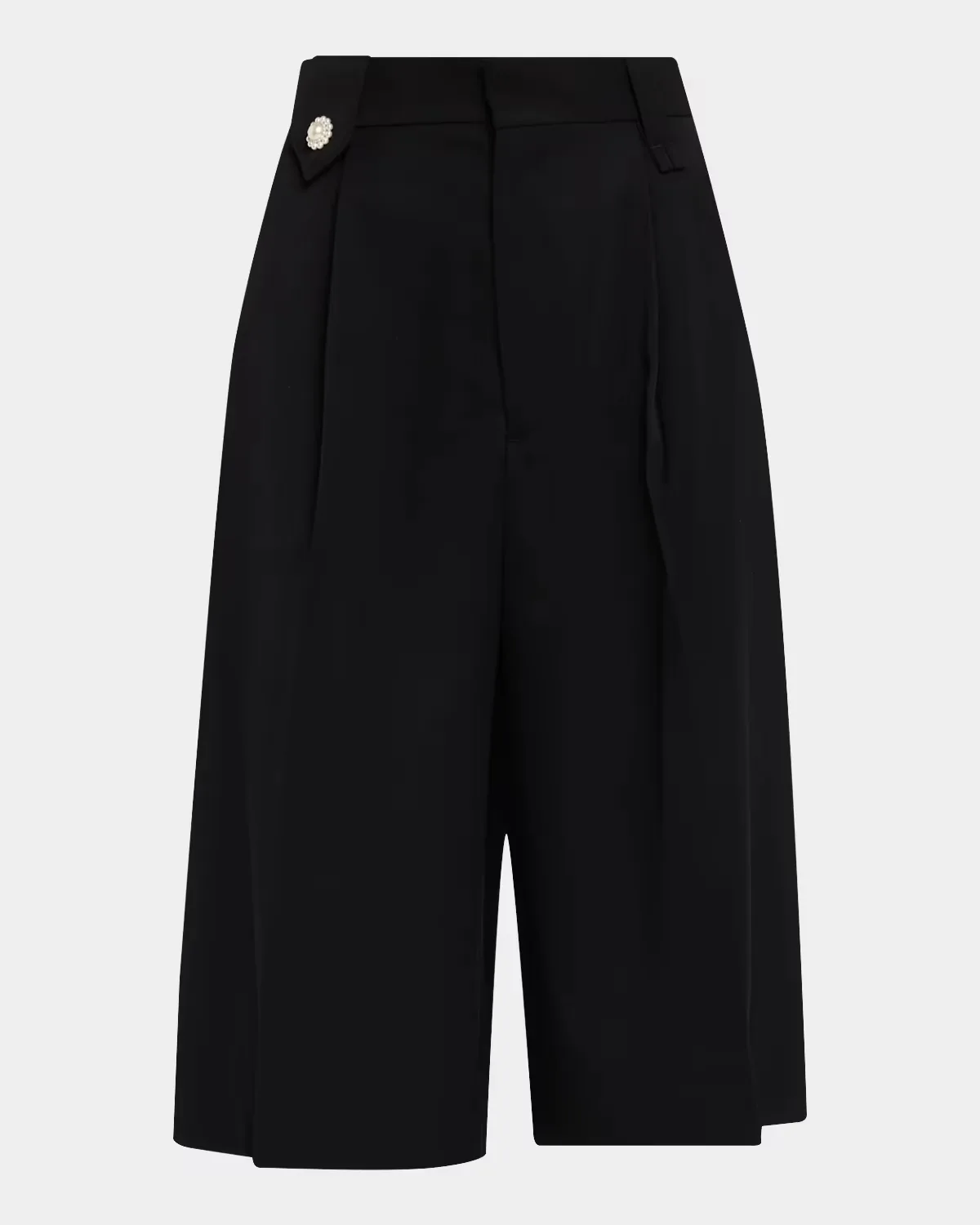 Tailored Wide-Leg Pleated Shorts by Simone Rocha
