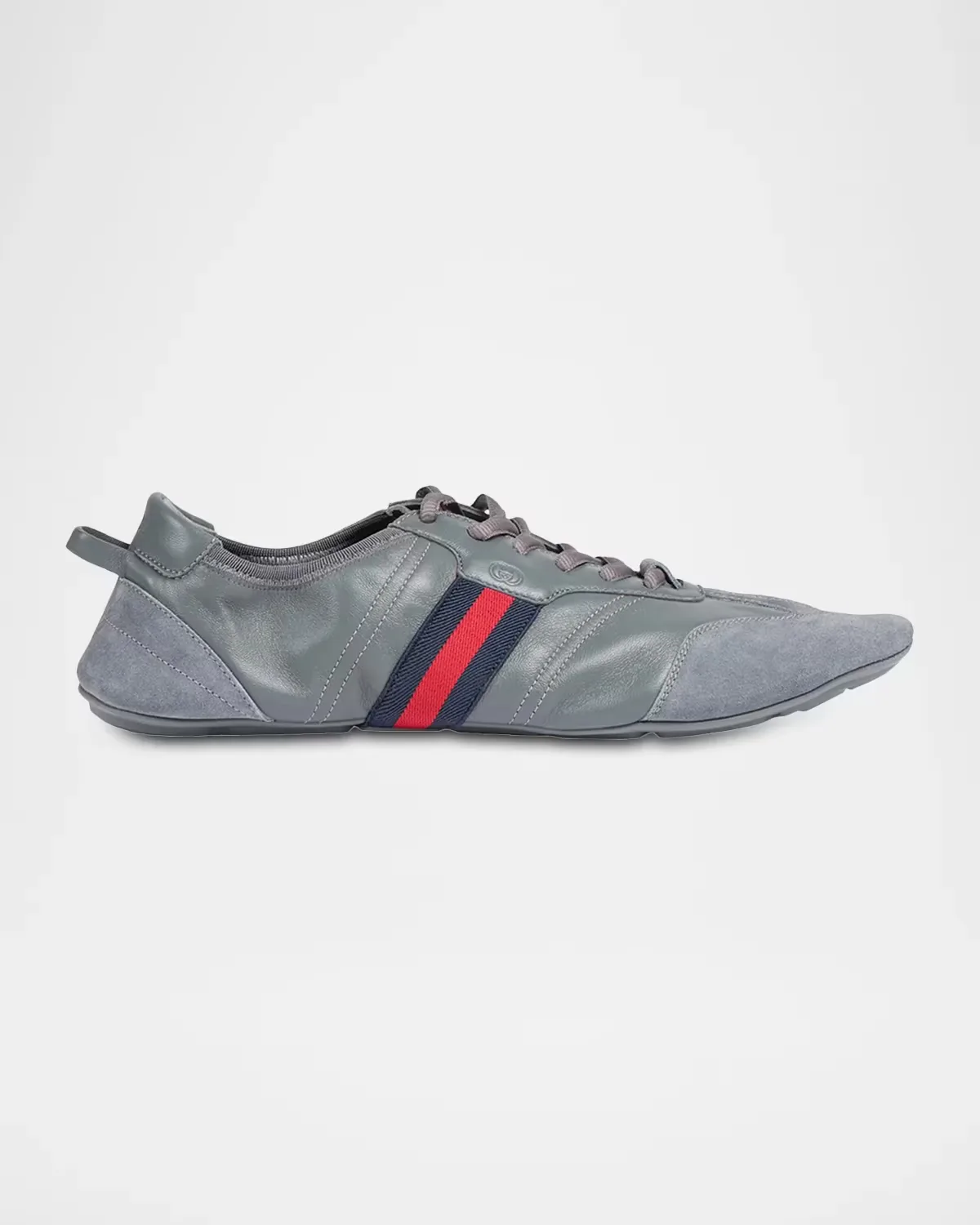 Flex Suede and Leather Web Low-Top Sneakers by Gucci