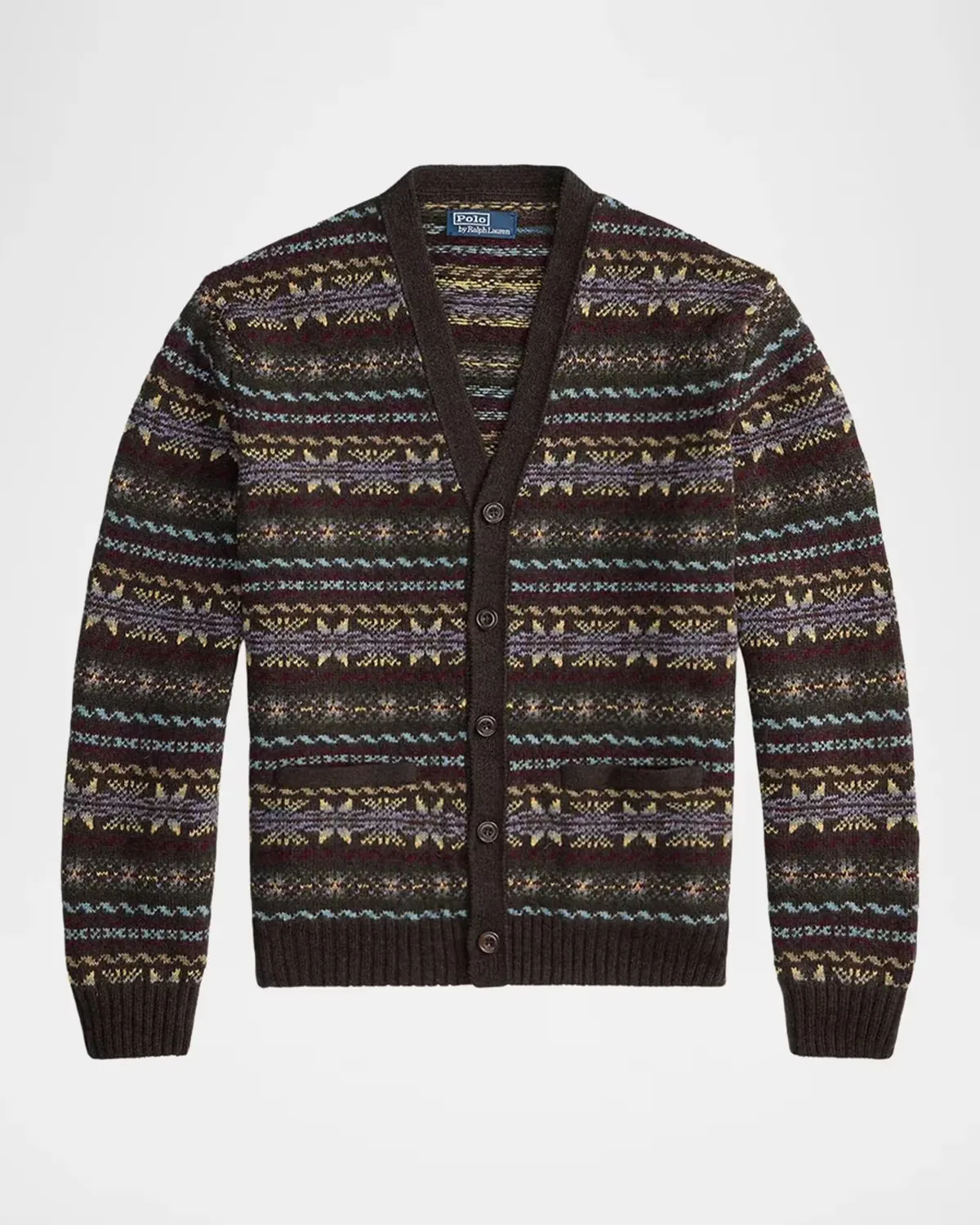 Fair Isle-Style Wool Cardigan