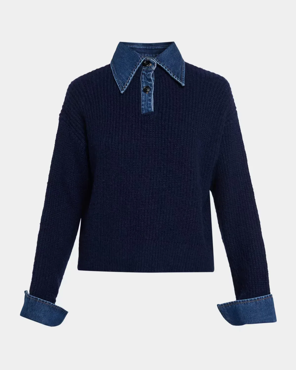 Harvey Mixed-Media Sweater by LE JEAN
