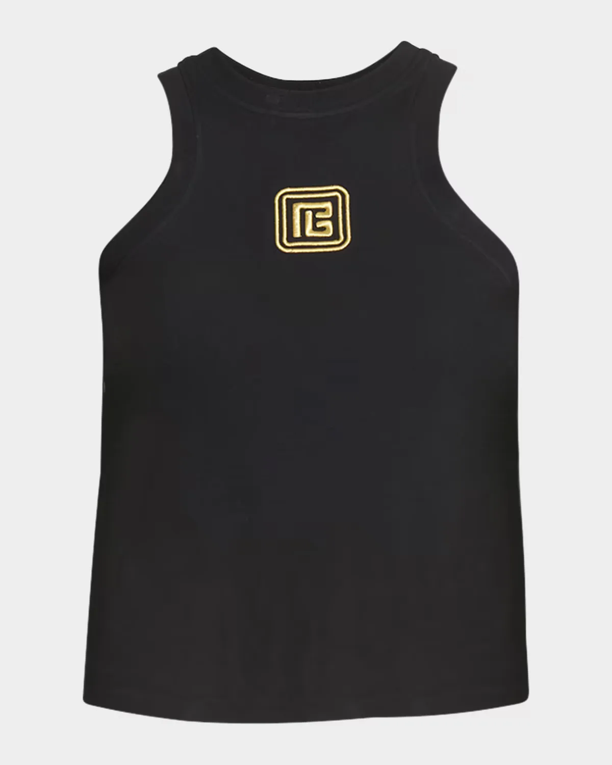 Retro Logo Stretch Tank Top by Balmain