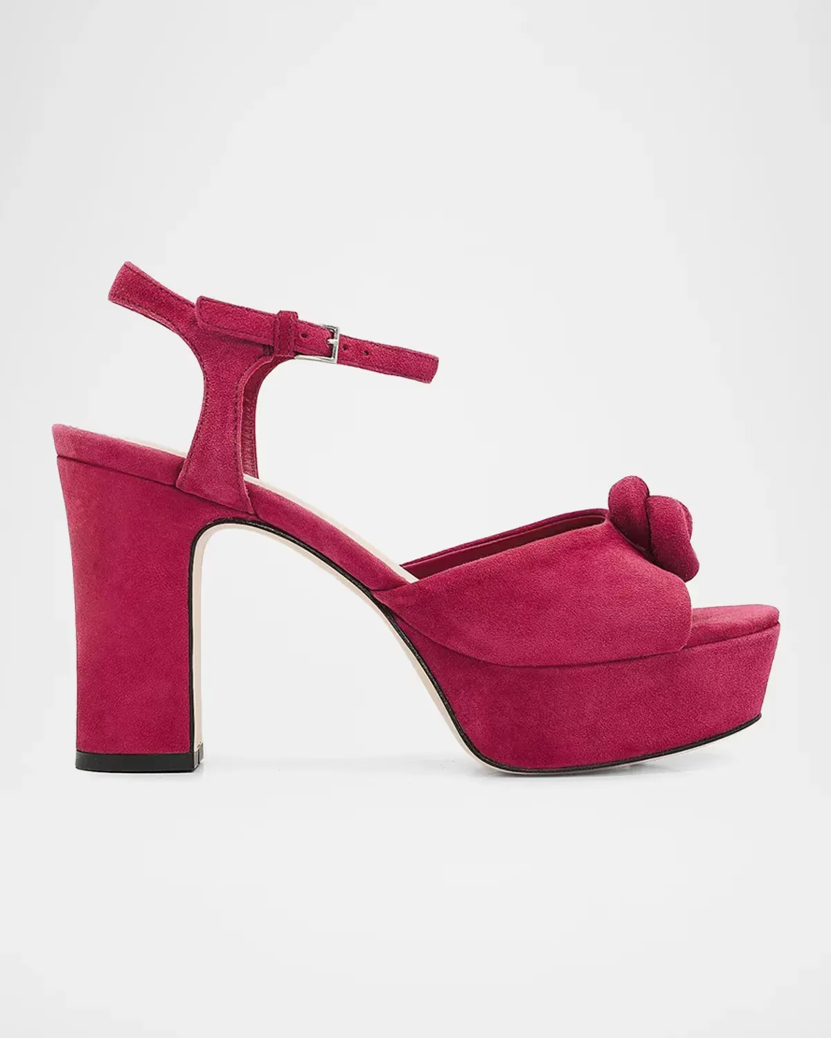 Arianna 100MM Knot-Detail Suede Platform Sandals