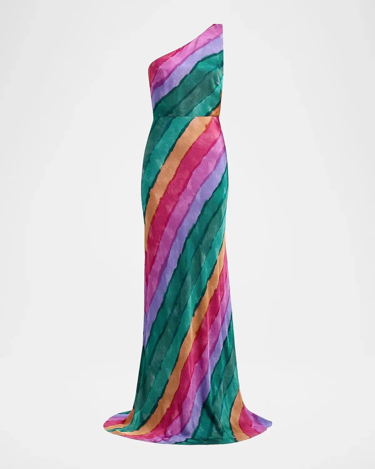 Justine Floral Silk One-Shoulder Maxi Dress