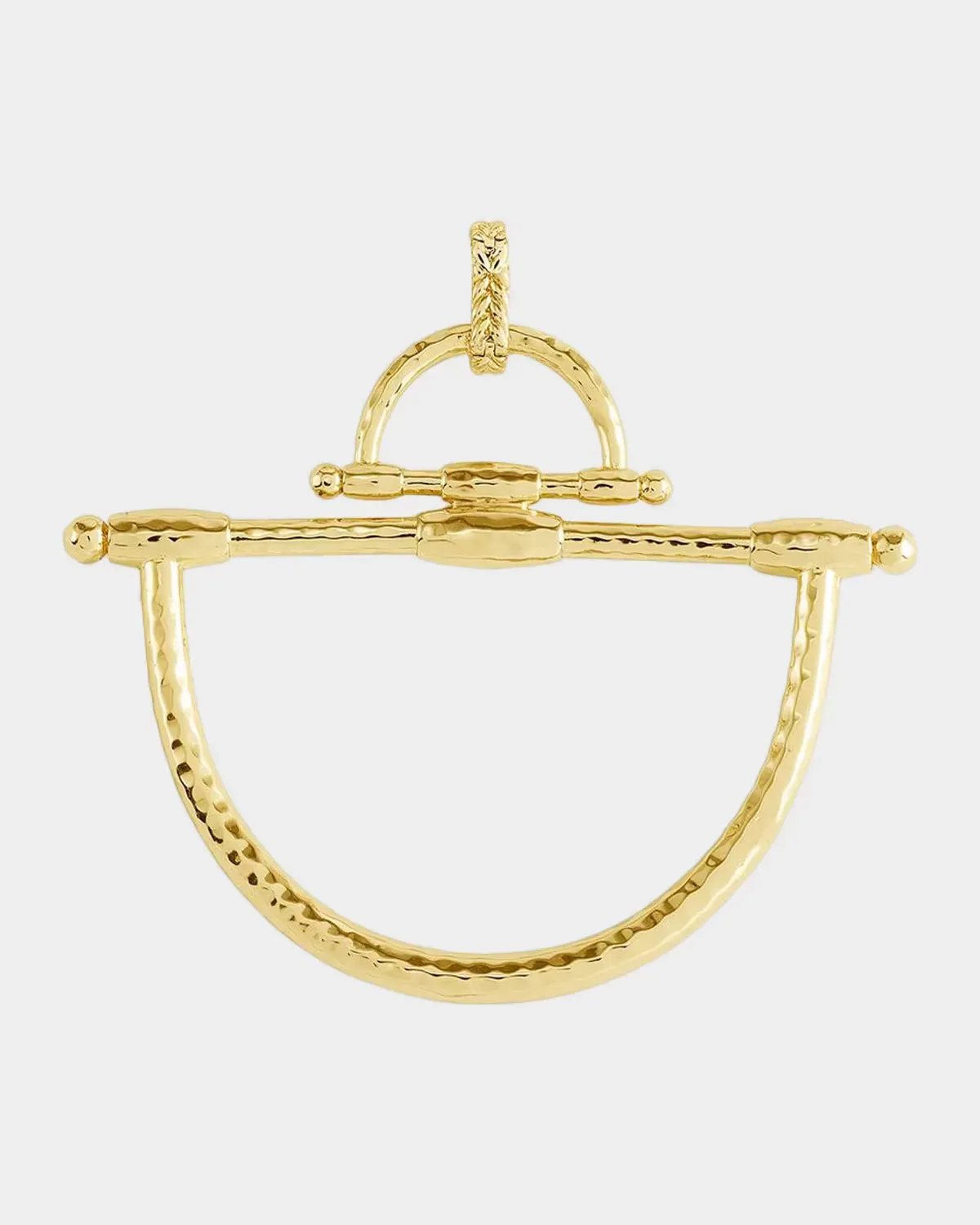 Cheval Bit Pendant, Gold by Anabel Aram Jewelry