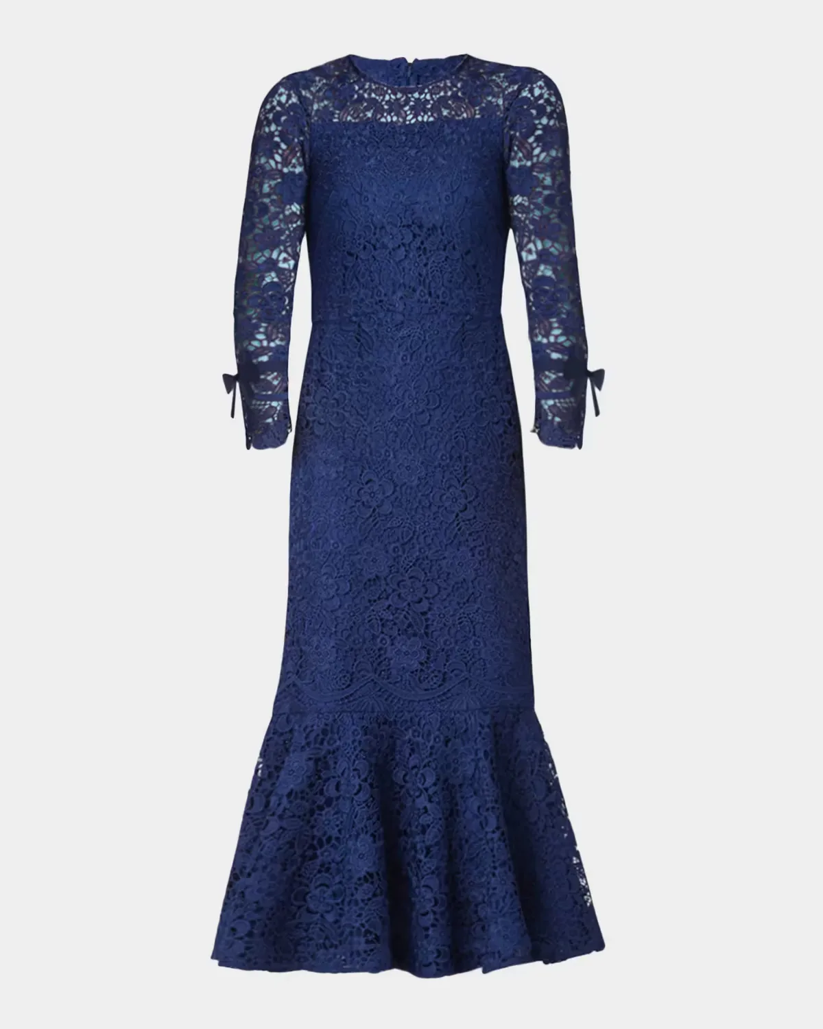 Suzanne Floral Lace Mermaid Midi Dress