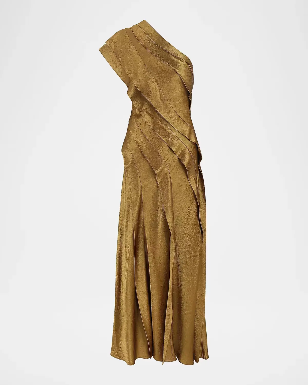 Blenfleet Satin Maxi Dress - BRASS by Acler