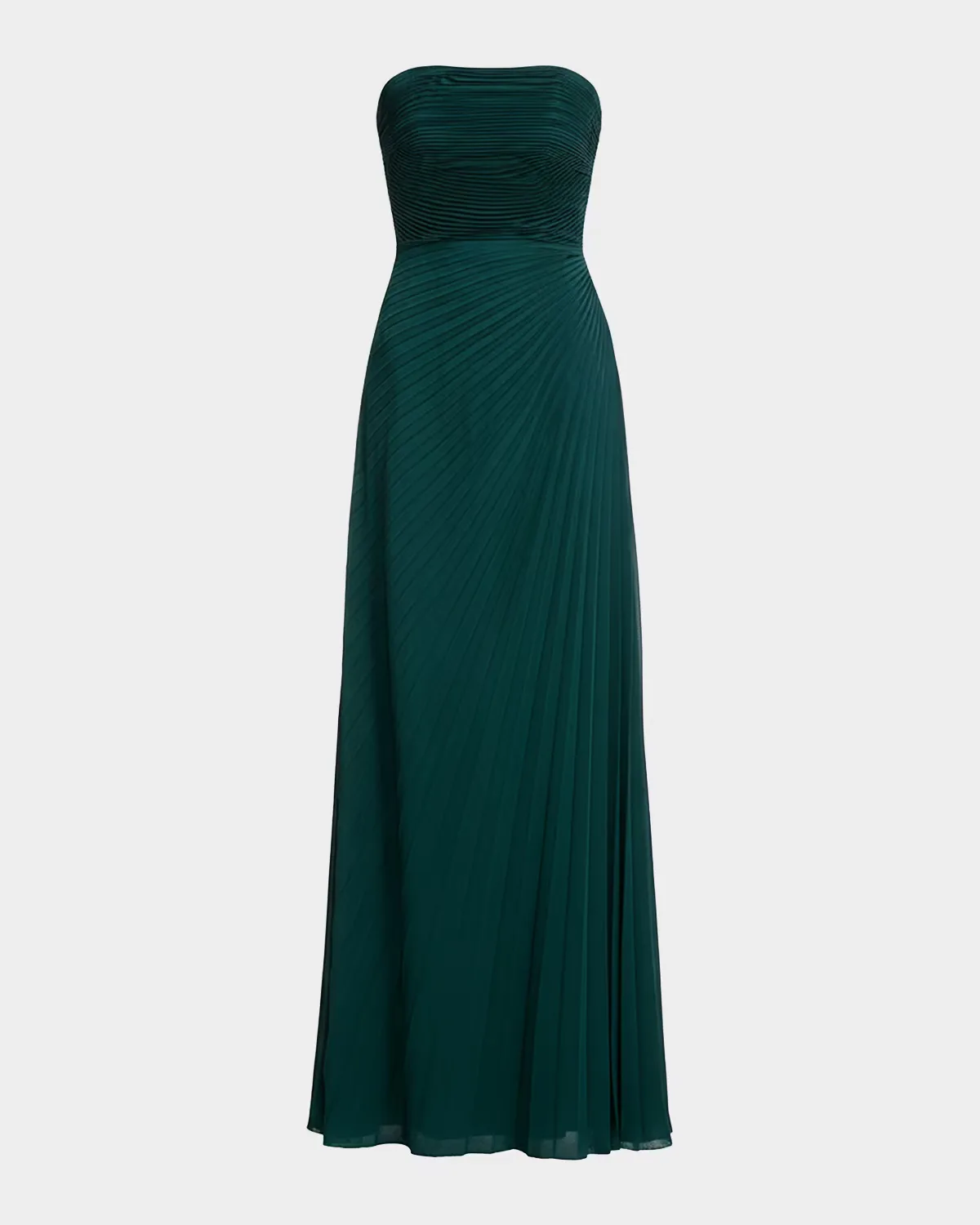 Kinley Strapless Pleated Satin Gown by Dress the Population