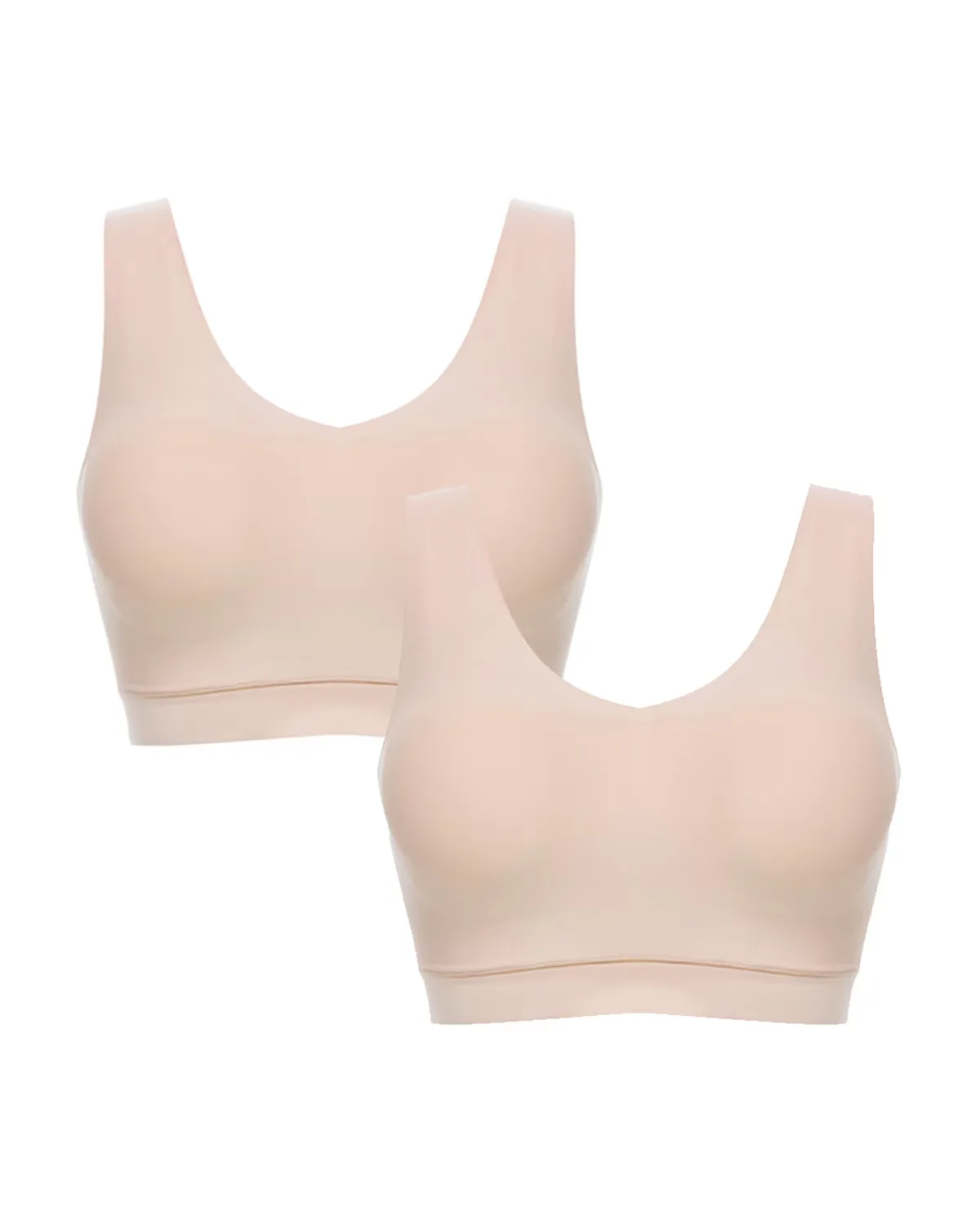 Soft Stretch Padded V-Neck Bra Top, 2-Pack by Chantelle